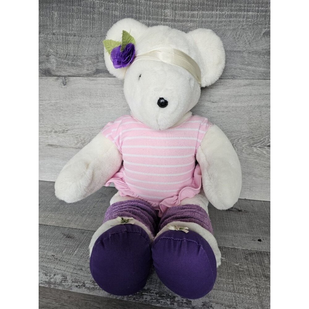 Vintage Violet The Exercise Bear Plush North American Bear Company Pink 1984